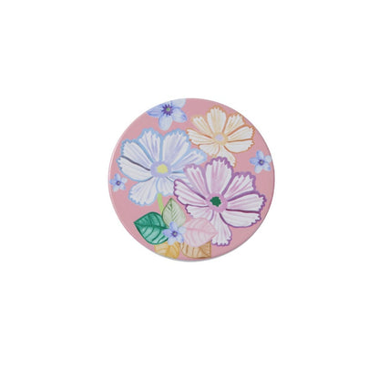 Poppy Love Ceramic Round Coaster 10cm Pink