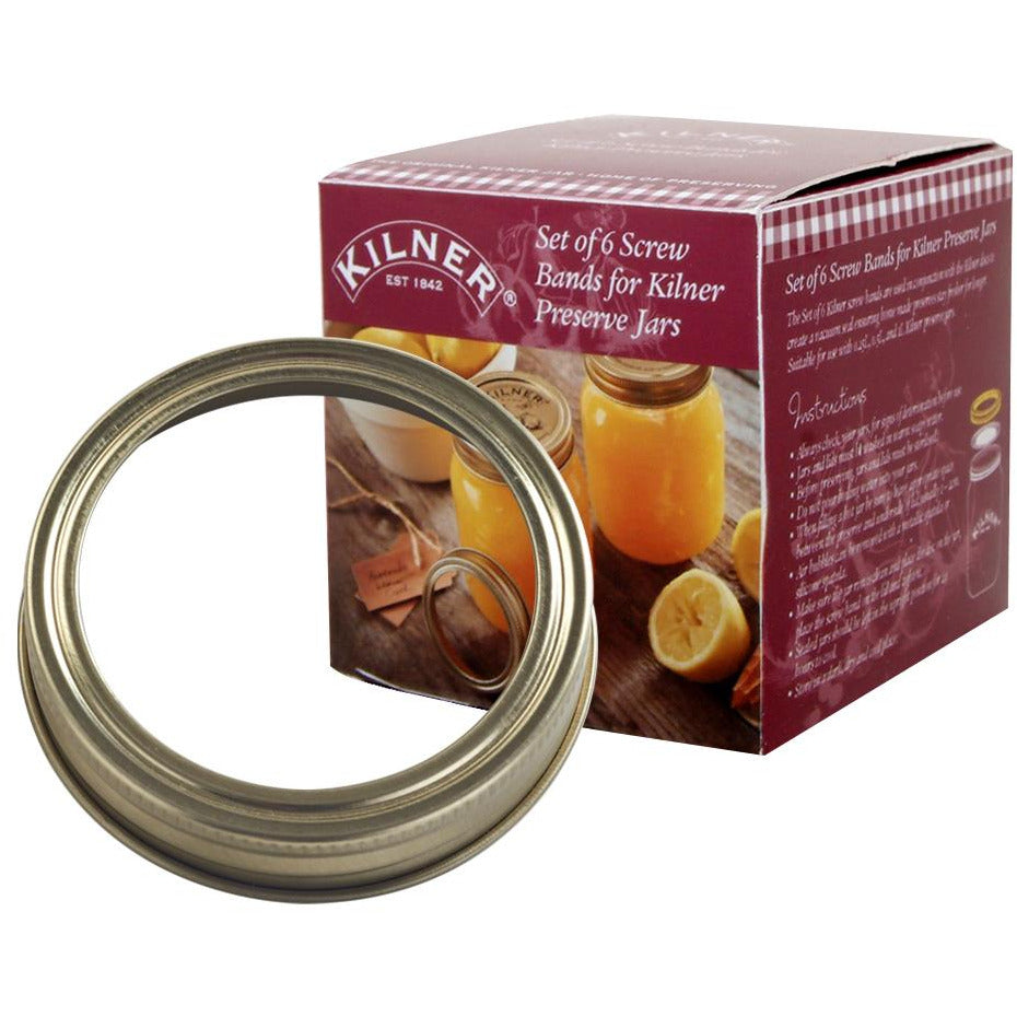 Kilner Genuine Screw Bands - Pack of 6