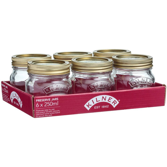 Kilner Genuine Preserve Jar Set Of 6 - 250ml