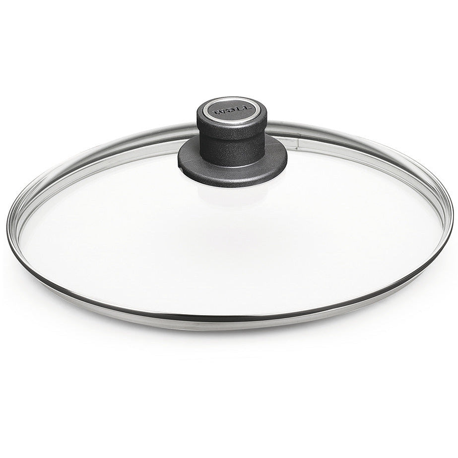 WOLL Diamond Lite Fixed Knob Safety Glass Lid 28cm