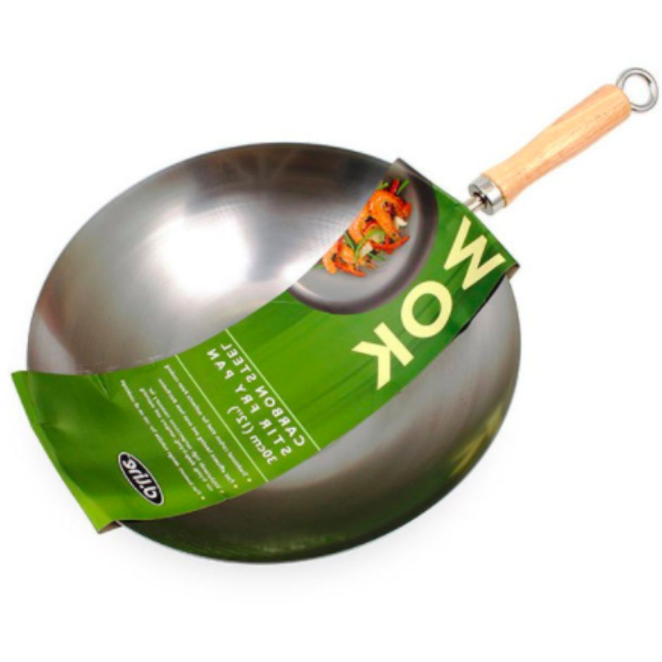 Dline Carbon Steel Stir Fry Pan 30cm