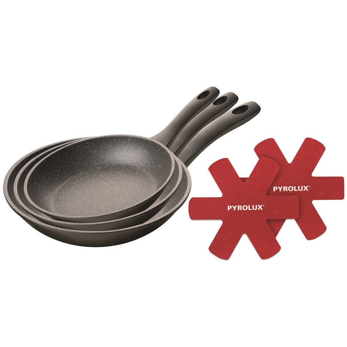 Pyrolux Pyrostone Frypan Set - 20cm, 26cm & 30cm Frypans