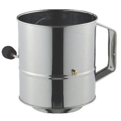 Avanti 5 Cup Crank Handle Flour Sifter Stainless Steel