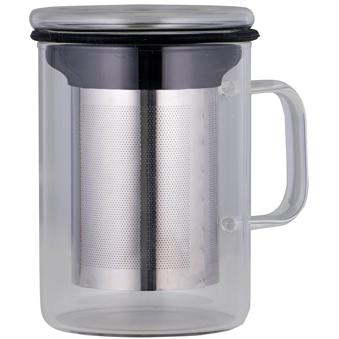 Avanti Tea Mug With Infuser Black 350ml Borosilicate