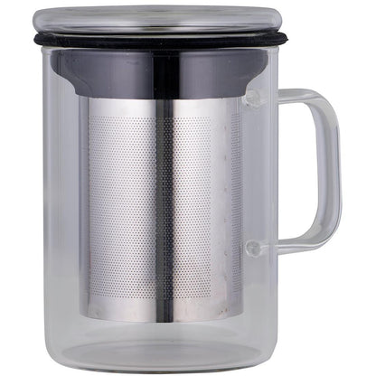 Avanti Tea Mug With Infuser Black 350ml Borosilicate