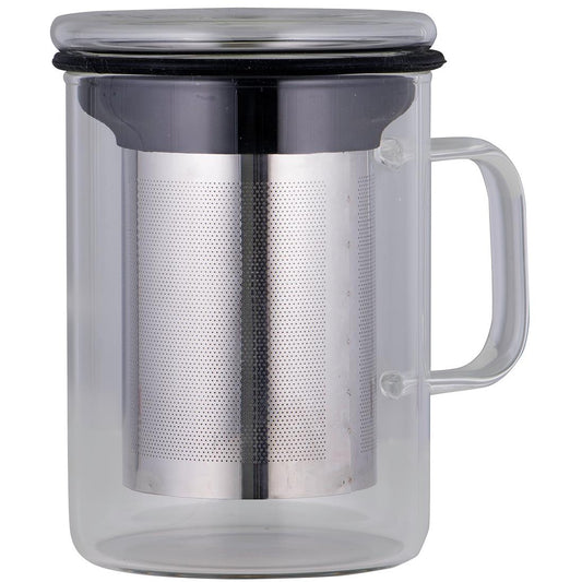 Avanti Tea Mug With Infuser Black 350ml Borosilicate