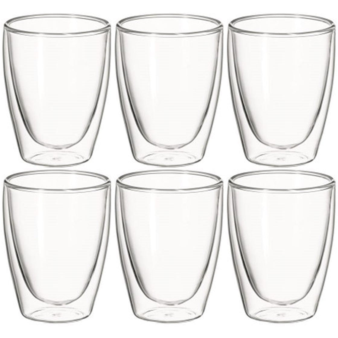 Avanti Caffe Twin Wall Glasses Set of 6 - 250ml