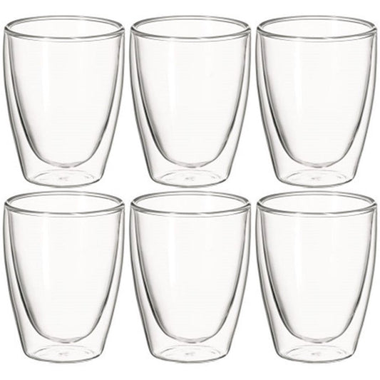 Avanti Caffe Twin Wall Glasses Set of 6 - 250ml