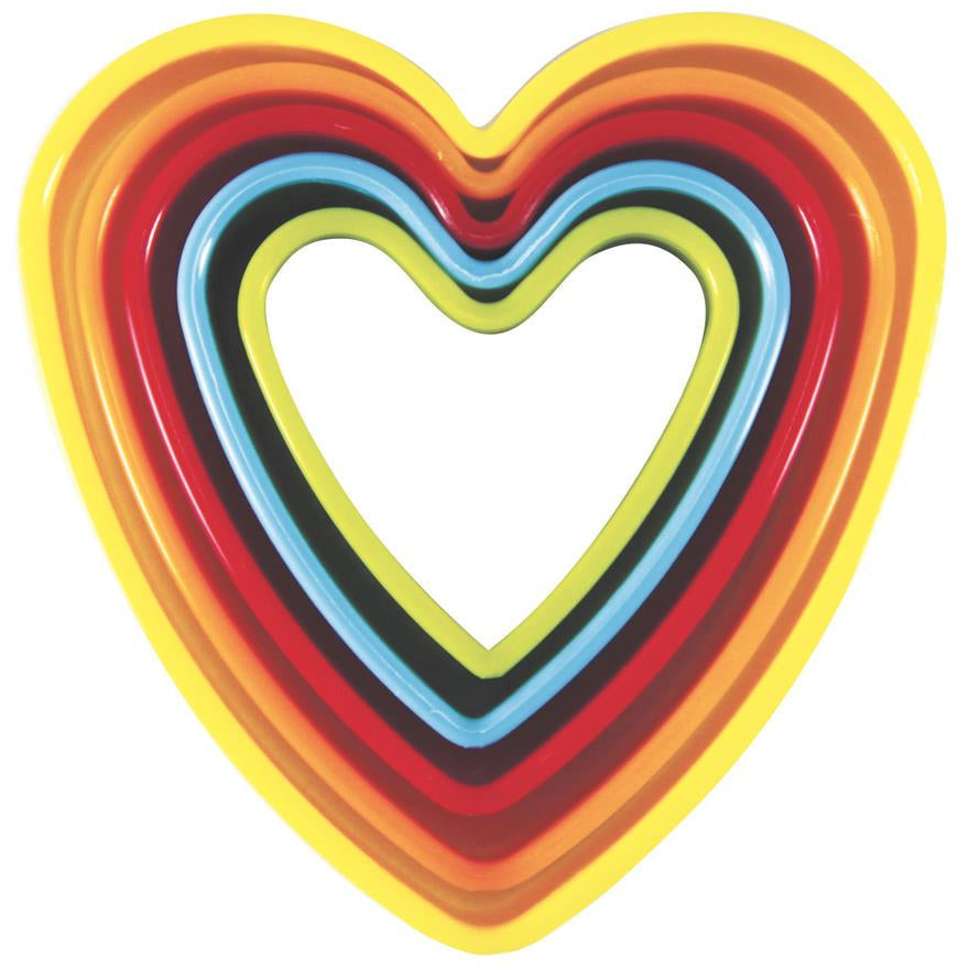 Avanti Heart Cookie Cutters 5 Piece Set - Multi Coloured