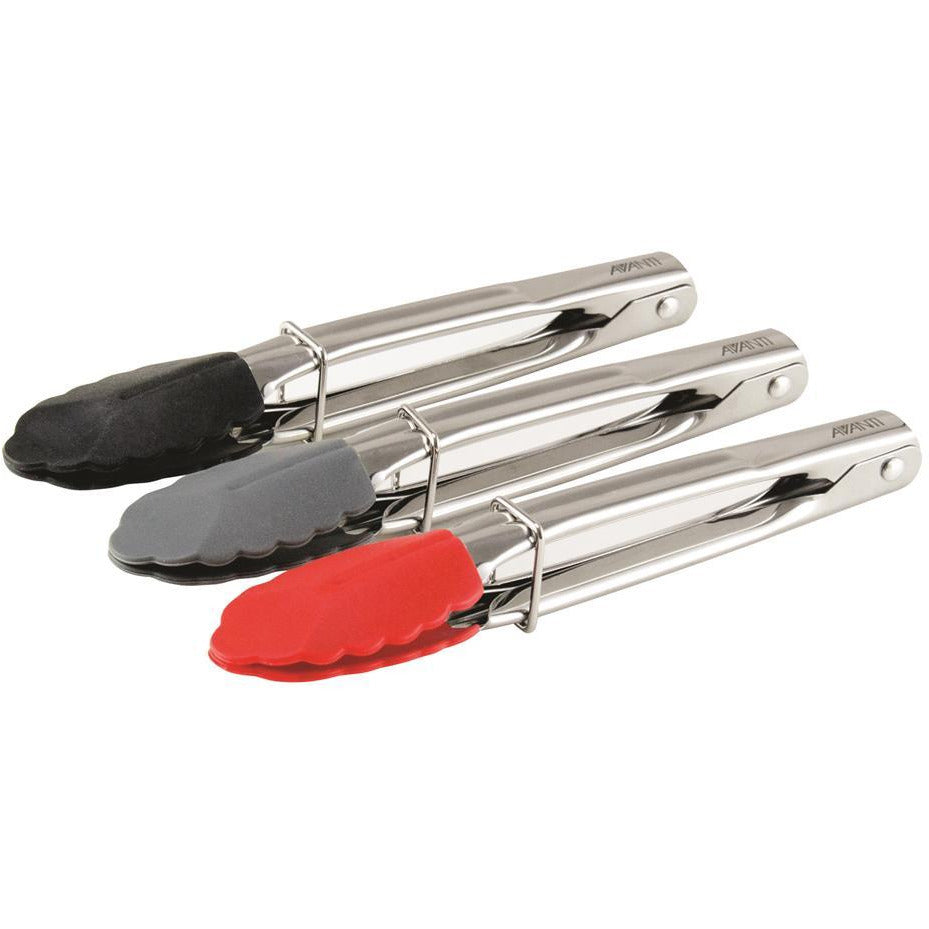 Avanti Mini Tongs - Red, Charcoal or Black