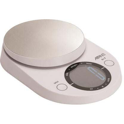 Avanti Large Display Digital Kitchen Scale - White