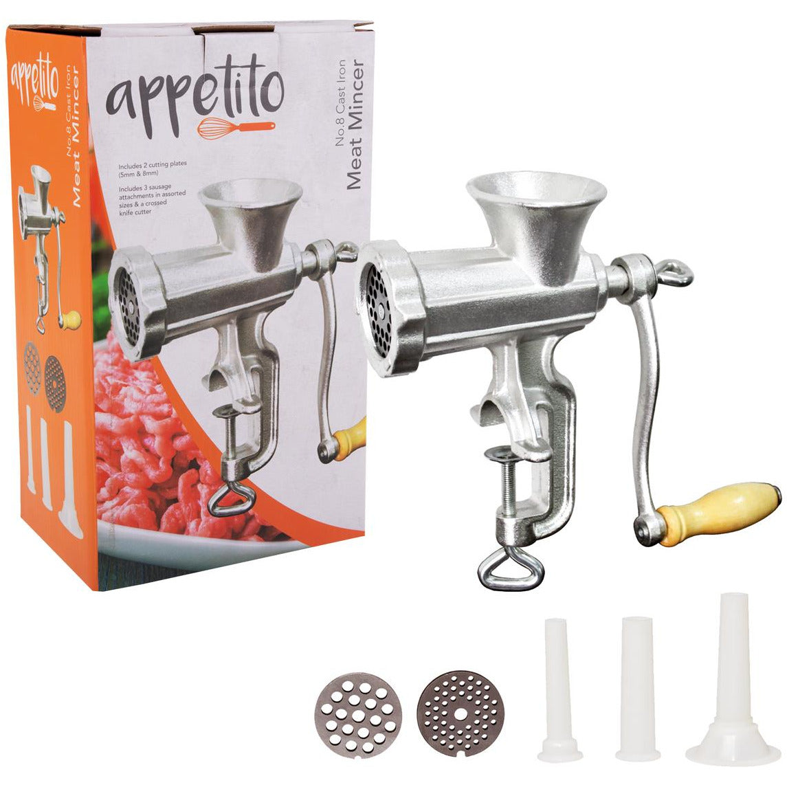 Appetito Cast Iron Meat Mincer No. 8