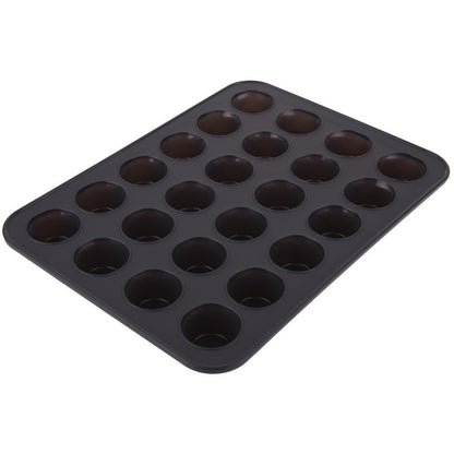 Daily Bake 24 Cup Mini Muffin Pan 32.5cm x 24.5cm x 2.75cm - Charcoal