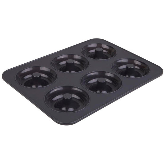 Daily Bake Silicone 6 Cup Doughnut Pan - Charcoal