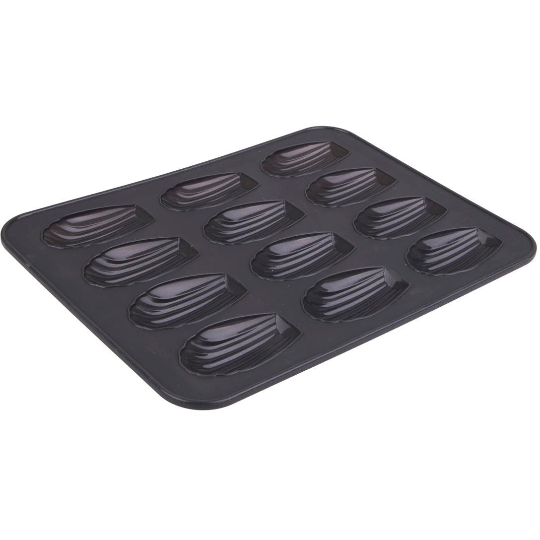 Daily Bake Silicone 12 Cup Madeleine Pan 32.5cm x 24.5cm - Charcoal