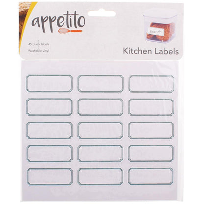 Appetito Blank Kitchen Labels - Pack 45
