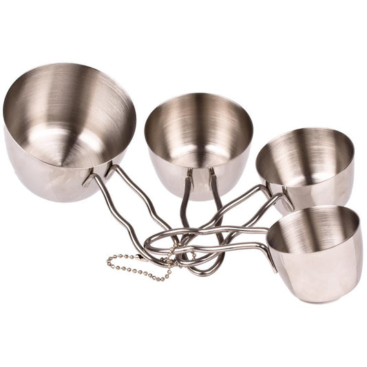 Appetito Stainless Steel Measuring Cups with Wire Handles