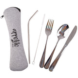 Appetito Traveller's Cutlery Set Stainless Steel - 5 Piece Set