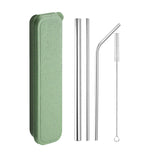 5 Piece Stainless Steel Straw Set With Case