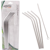 Appetito Bent Smoothie Straws with Cleaning Brush