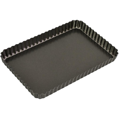Bakemaster Loose Base Rectangular Quiche Pan - Large