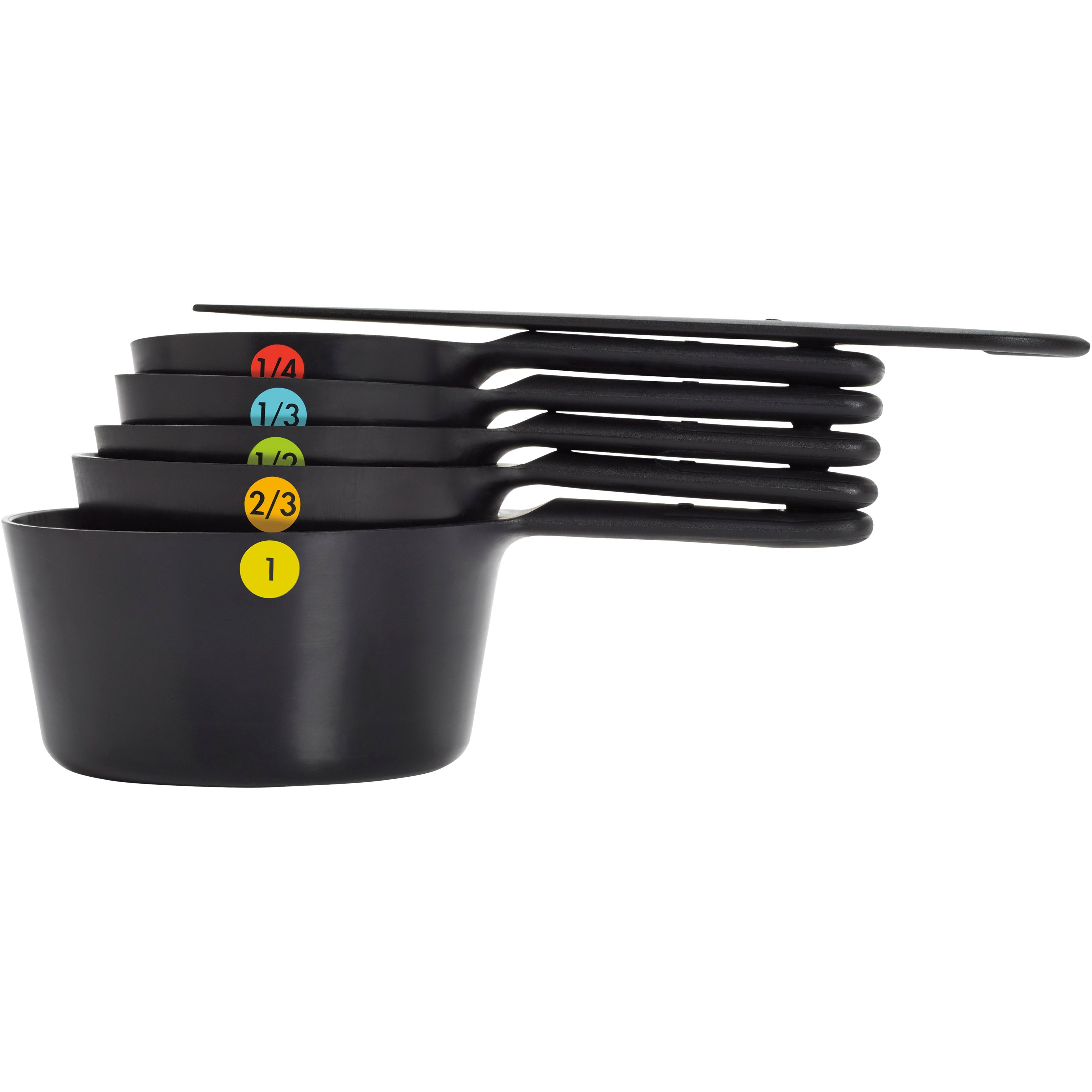 OXO Good Grips 6-Piece Plastic Measuring Cups in black