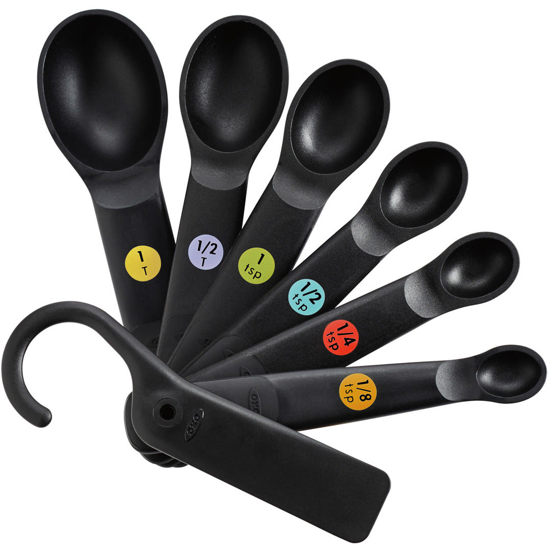 Oxo 7-Piece Plastic Measuring Spoons Black