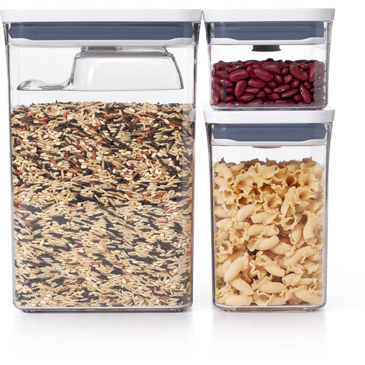 Oxo Pop 3-Piece Rectangle Set With Scoop