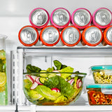 Oxo Beverage Mat in Fridge with Cans Stacked