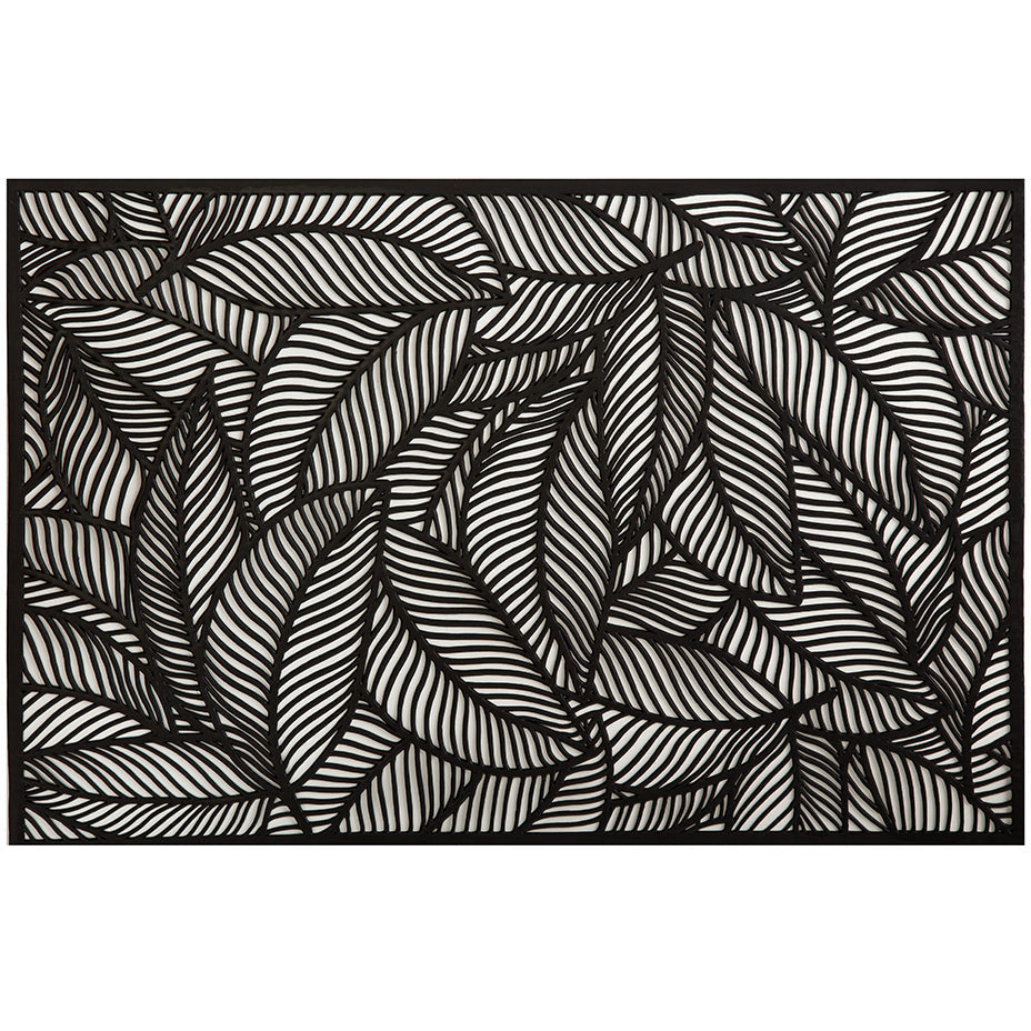 Maxwell and Williams Table Accents Cut-Out Placemat 45x30cm Leaf Black
