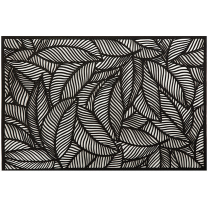 Maxwell and Williams Table Accents Cut-Out Placemat 45x30cm Leaf Black