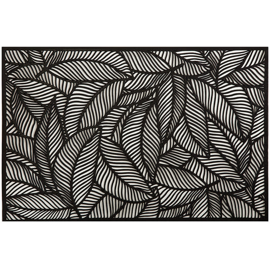 Maxwell and Williams Table Accents Cut-Out Placemat 45x30cm Leaf Black