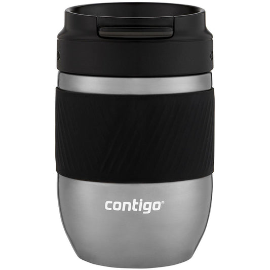 Contigo Pug Mug Snapseal - Black & Stainless Steel 295ml