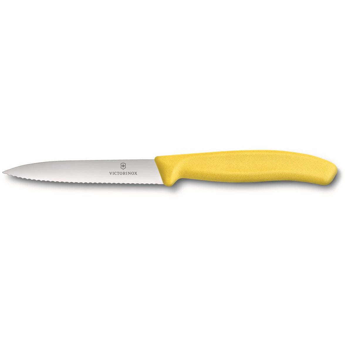 Victorinox 10cm Paring Knife Wavy Edge Pointed Tip - Yellow