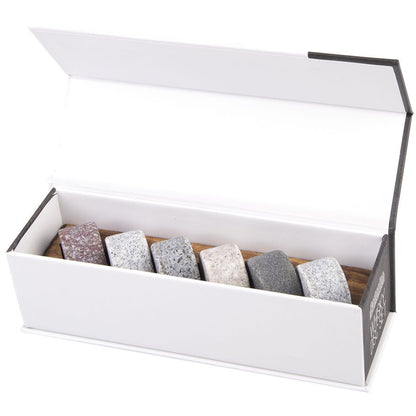 Bartender Whisky Disc Set 6 with Wood Base