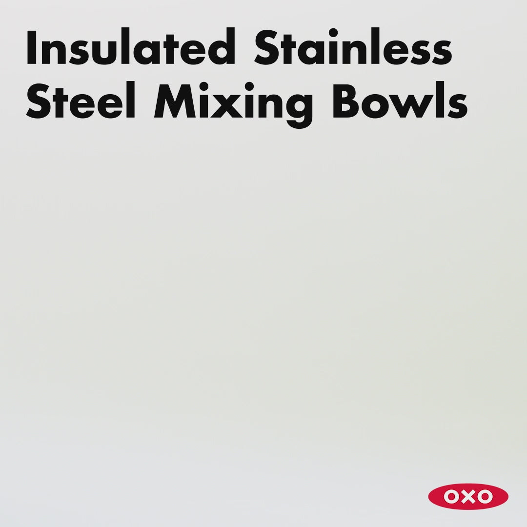 Video featuring the Oxo Good Grips 3pce Insulated Mixing Bowl Set