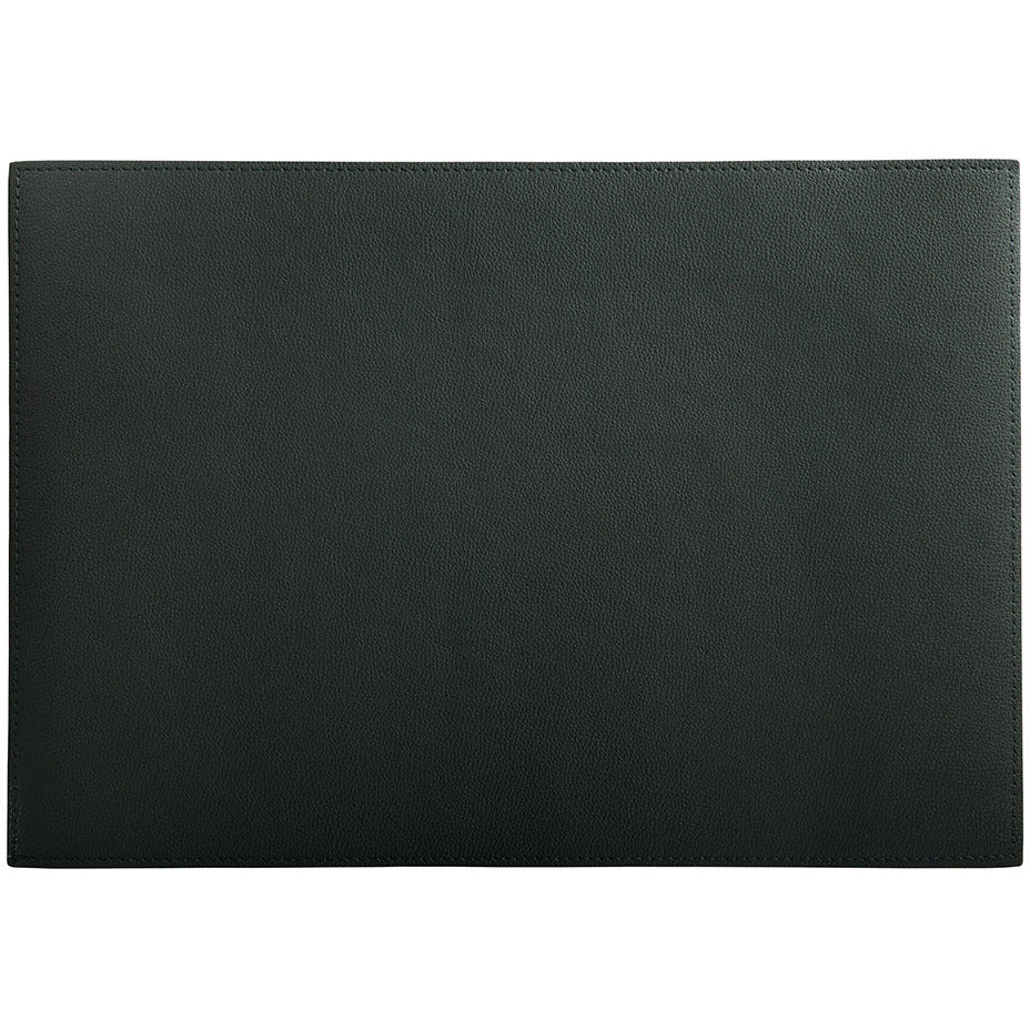 Table Accents Leather Look Cowhide Placemat 43x30cm Charcoal | Maxwell ...