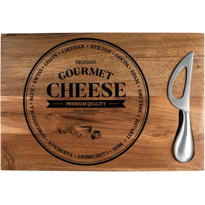 Peer Sorensen Rectangle Cheese Board with S/S Knife 30cm x 20cm
