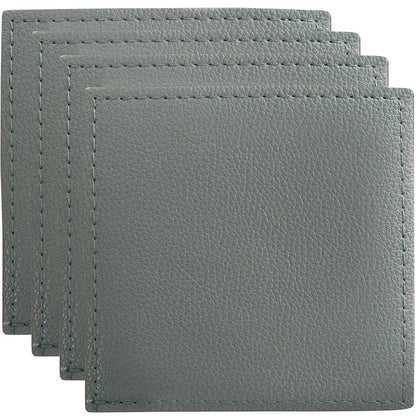 Maxwell and Williams Table Accents Leather Look Cowhide Coaster 10x10cm Set of 4 Grey