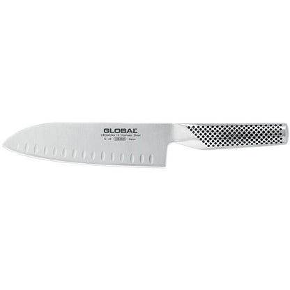 Global 18cm Santoku Knife with Granton Edge