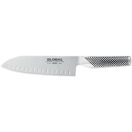 Global 18cm Santoku Knife with Granton Edge