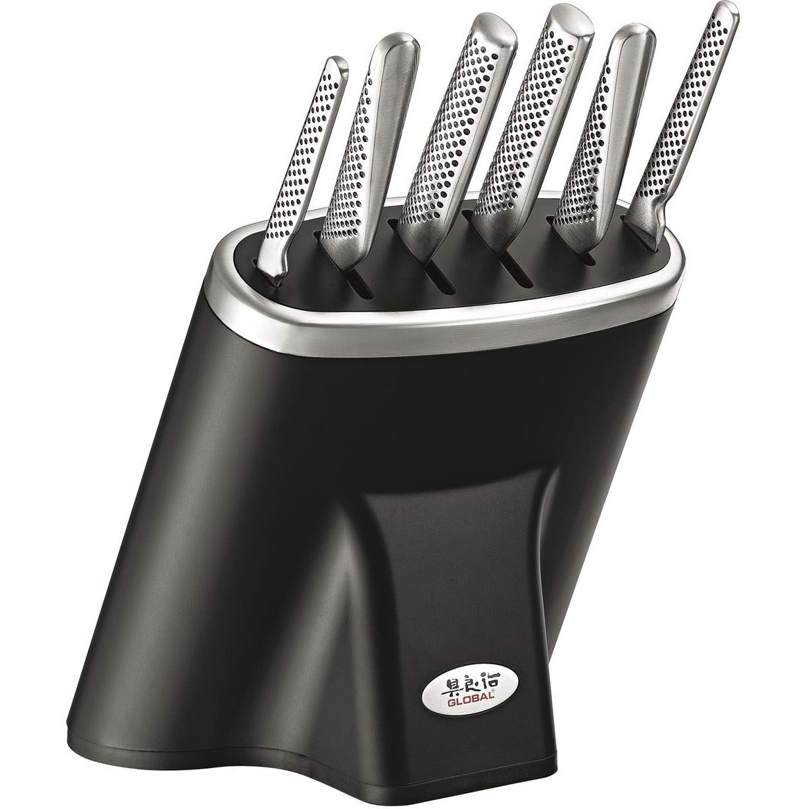 Global Zeitaku 7pce Knife Block Set - Black