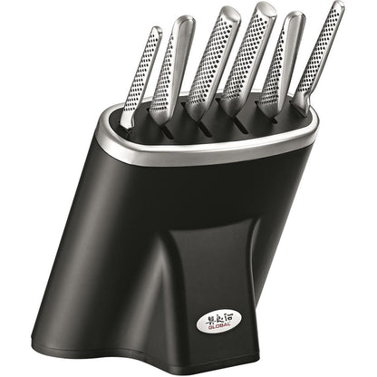 Global Zeitaku 7pce Knife Block Set - Black