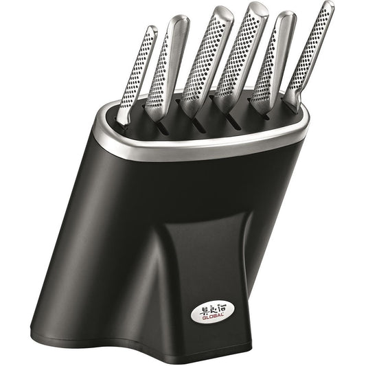 Global Zeitaku 7pce Knife Block Set - Black