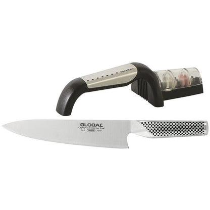 Global Cooks Knife & Sharpener Set