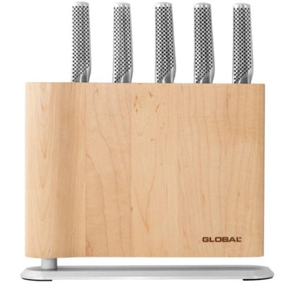 Gobal Uku 6 Piece Knife Block - Maple