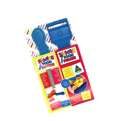 Kiddies Food Kutter Kiddies Food Kutter and Safety Food Peeler Twin Pack Blue