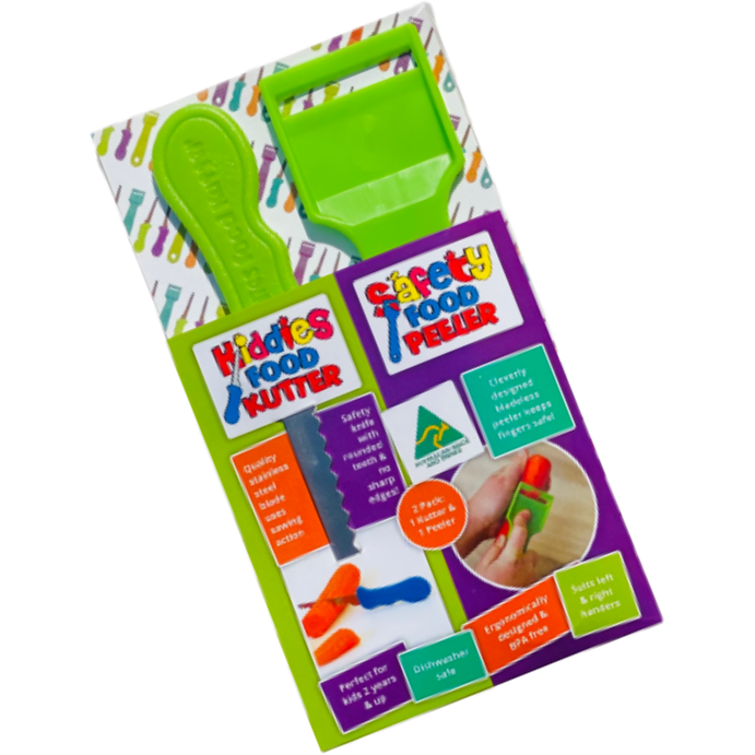 Kiddies Food Kutter Kiddies Food Kutter and Safety Food Peeler Twin Pack Lime