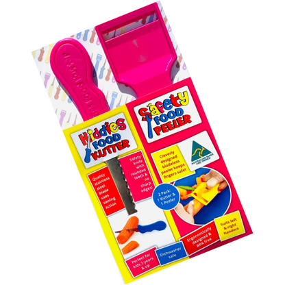 Kiddies Food Kutter Kiddies Food Kutter and Safety Food Peeler Twin Pack Pink