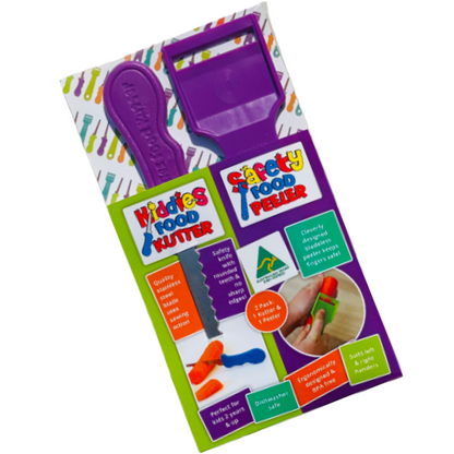 Kiddies Food Kutter Kiddies Food Kutter and Safety Food Peeler Twin Pack Purple